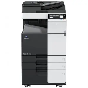 Αρχική – Konica Minolta bizhub 8 Konica Minolta bizhub 308e Certified Refurbished ασπρόμαυρο πολυμηχάνημα Α3 με τροφοδότη DF-629 και βάση DK-510