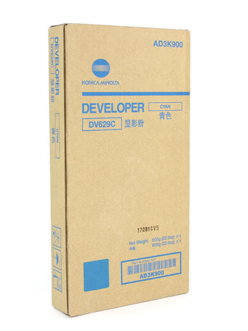 Konica Minolta DV-629C Original Developer Cyan 1 Γνήσιος developer κυανού Konica Minolta DV-629C (AD3K900) για AccurioPress C7090 και C7100